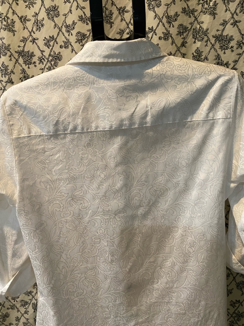 Westbound White Floral Jacquard Button-Down Shirt - Picture 2 of 3